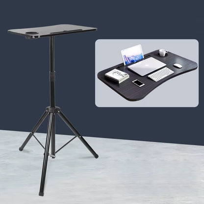 1.2M Portable Laptop Stand Floor Folding Computer Desk Adjustable Height Stable Tripod Household Office Outdoor Supplies