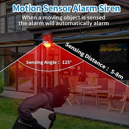 NNETM Solar Alarm Lamp with Motion Sensor Siren