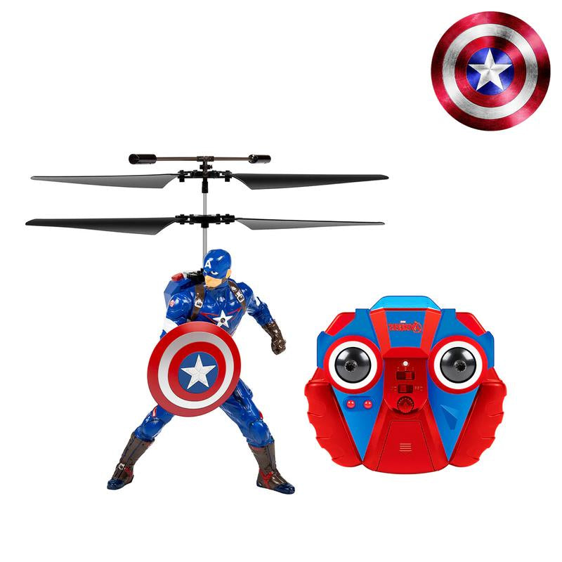 MARVEL Officially Licensed Avengers 2CH IR RC Helicopter Iron Man Captain America Hulk Spider-Man Deadpool Wolverine Remote Control Jet with LED Lights & Twin Rotors for Stable Control
