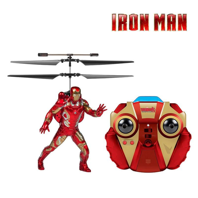 MARVEL Officially Licensed Avengers 2CH IR RC Helicopter Iron Man Captain America Hulk Spider-Man Deadpool Wolverine Remote Control Jet with LED Lights & Twin Rotors for Stable Control