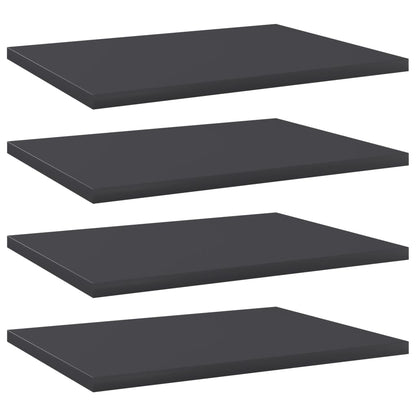 NNEVL Bookshelf Boards 4 pcs Grey 40x30x1.5 cm Chipboard