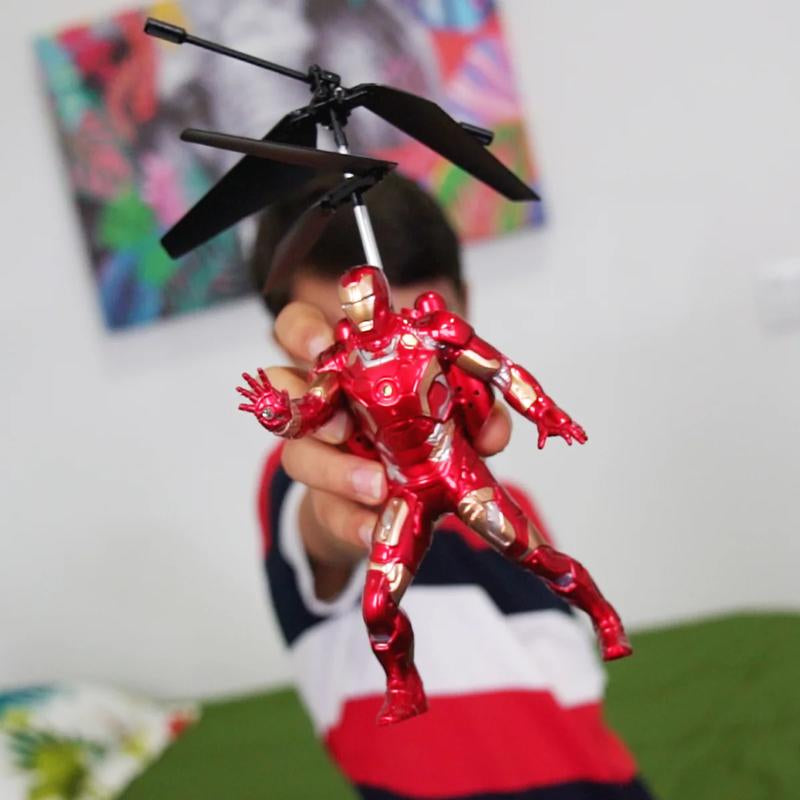 MARVEL Officially Licensed Avengers 2CH IR RC Helicopter Iron Man Captain America Hulk Spider-Man Deadpool Wolverine Remote Control Jet with LED Lights & Twin Rotors for Stable Control