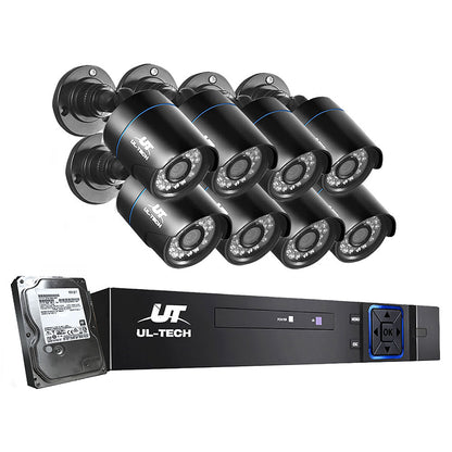NNEDSZ 1080P 8 Channel HDMI CCTV Security Camera with 1TB Hard Drive