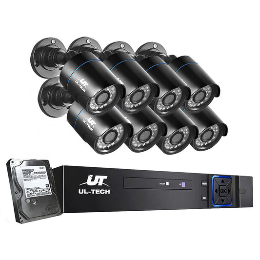 NNEDSZ 1080P 8 Channel HDMI CCTV Security Camera with 1TB Hard Drive