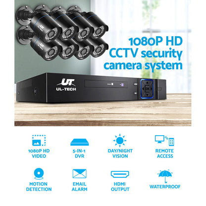 NNEDSZ 1080P 8 Channel HDMI CCTV Security Camera with 1TB Hard Drive