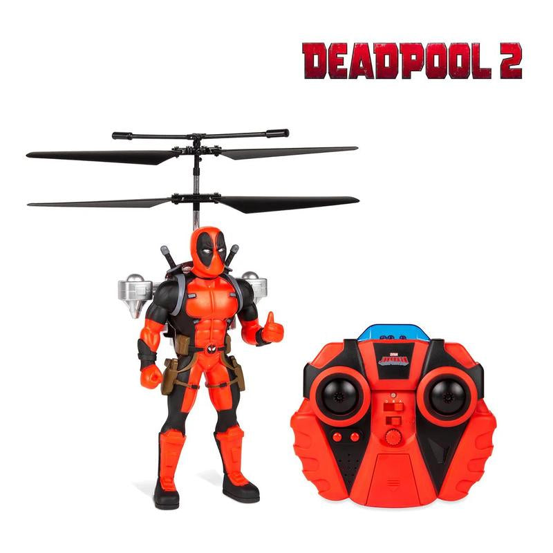 MARVEL Officially Licensed Avengers 2CH IR RC Helicopter Iron Man Captain America Hulk Spider-Man Deadpool Wolverine Remote Control Jet with LED Lights & Twin Rotors for Stable Control