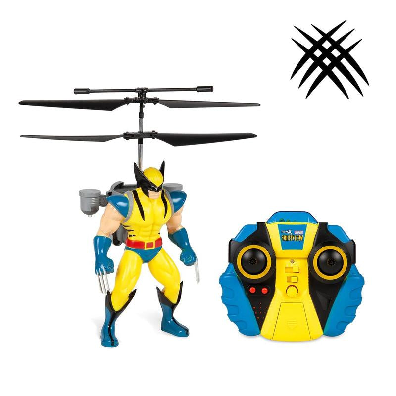 MARVEL Officially Licensed Avengers 2CH IR RC Helicopter Iron Man Captain America Hulk Spider-Man Deadpool Wolverine Remote Control Jet with LED Lights & Twin Rotors for Stable Control