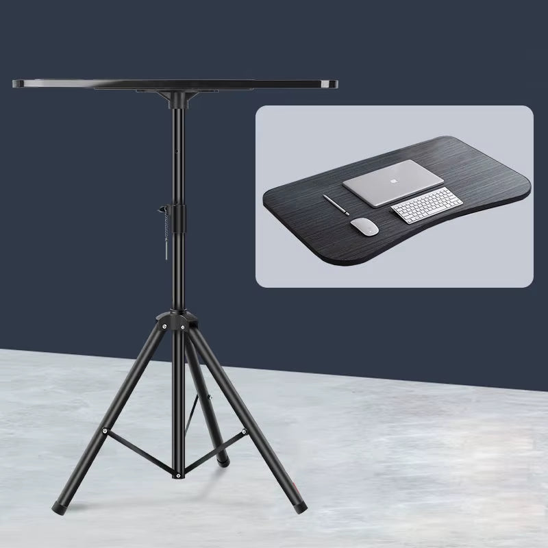 1.2M Portable Laptop Stand Floor Folding Computer Desk Adjustable Height Stable Tripod Household Office Outdoor Supplies
